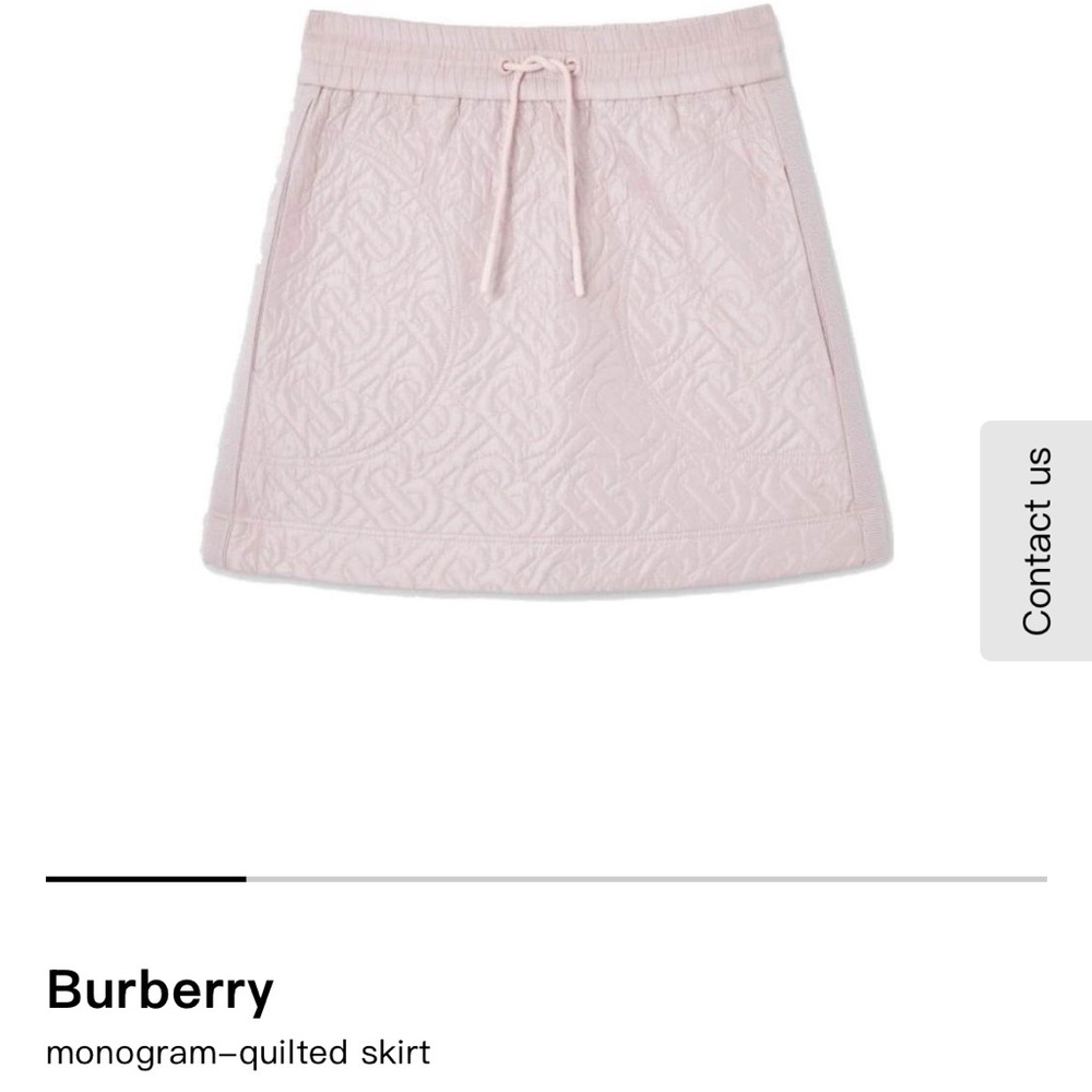 Burberry Light Pink Quilted Drawstring  Skirt size 14 girls. Brand new with tags